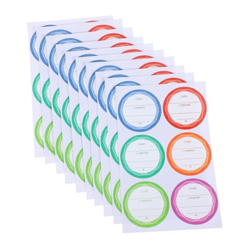 CLISPEED 10 Blatt Selbstklebende Wasser Ölresistente Vorratsetiketten Ablösbare Aufkleber für Gewürzgläser Konservengläser Küchenbehälter Bögen mit einzelnen Etiketten für Einfache Datums CLISPEED 10 Blatt Selbstklebende Wasser Ölresistente Vorratsetiketten Ablösbare Aufkleber für Gewürzgläser Konservengläser Küchenbehälter Bögen mit einzelnen Etiketten für Einfache Datums von CLISPEED
