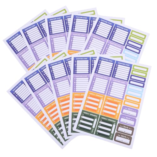 CLISPEED 10 Blatt Selbstklebende Wochenplaner Aufkleber Bunte Wochentage Etiketten für Kalender Notizbücher Scrapbooking Planung Organizer für Arbeit Studium Reise CLISPEED 10 Blatt Selbstklebende Wochenplaner Aufkleber Bunte Wochentage Etiketten für Kalender Notizbücher Scrapbooking Planung Organizer für Arbeit Studium Reise von CLISPEED
