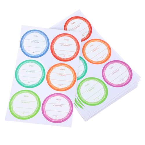 CLISPEED 10 Blatt Wasserdichte Abwischbare Aufkleber für Glasflaschen und Vorratsdosen Selbstklebende Etiketten zum Beschriften Öl und Wasserresistent für Küche Lebensmittel und CLISPEED 10 Blatt Wasserdichte Abwischbare Aufkleber für Glasflaschen und Vorratsdosen Selbstklebende Etiketten zum Beschriften Öl und Wasserresistent für Küche Lebensmittel und von CLISPEED