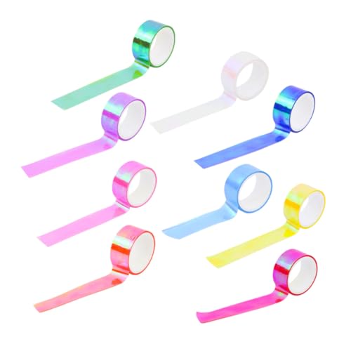 CLISPEED 10 Rollen Bunte Glänzende Klebebänder für Scrapbooking Dekoratives Selbstklebendes Washi Tape Wasserfestes PE Material Vielseitig für DIY Handwerk Kalender Geschenke und CLISPEED 10 Rollen Bunte Glänzende Klebebänder für Scrapbooking Dekoratives Selbstklebendes Washi Tape Wasserfestes PE Material Vielseitig für DIY Handwerk Kalender Geschenke und von CLISPEED