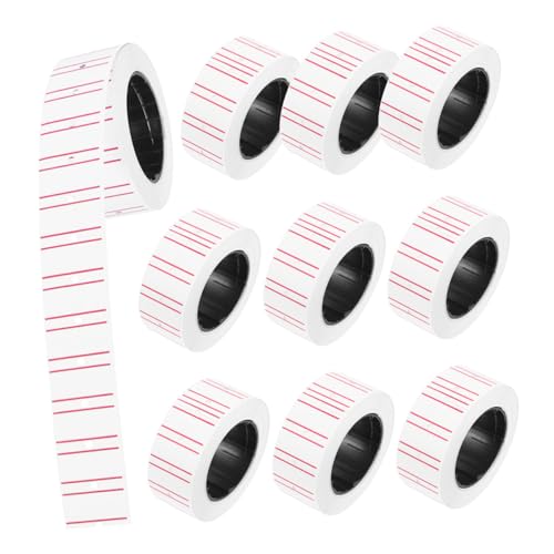 CLISPEED 10 Rollen Selbstklebende Preisschilder Papier Aufkleber für Preisauszeichner Rechteckige Weiße Etiketten mit Doppelstreifen für Supermärkte Einzelhandel Lagerhaltung CLISPEED 10 Rollen Selbstklebende Preisschilder Papier Aufkleber für Preisauszeichner Rechteckige Weiße Etiketten mit Doppelstreifen für Supermärkte Einzelhandel Lagerhaltung von CLISPEED