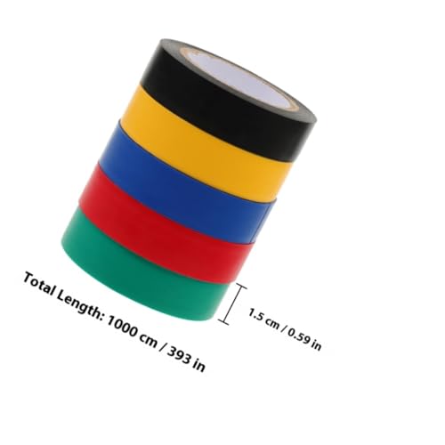 CLISPEED 10 Rollen Teiliges Farbiges Elektrisches Isolierband Wasserdichtes PVC Klebeband mit Hoher Klebkraft Vielseitig Einsetzbar für Innen Außenbereich Einfach zu Verwenden und CLISPEED 10 Rollen Teiliges Farbiges Elektrisches Isolierband Wasserdichtes PVC Klebeband mit Hoher Klebkraft Vielseitig Einsetzbar für Innen Außenbereich Einfach zu Verwenden und von CLISPEED