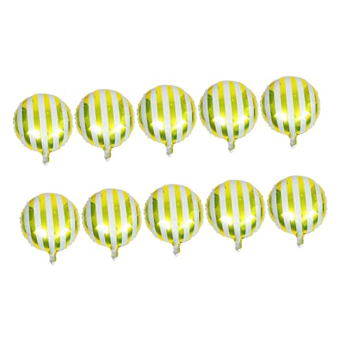 CLISPEED 10 Stück Bonbonfarbene Luftballons Streifen Hochzeitsdekorationen Luftballons Für Bogendekoration Babyparty Dekorationen Verschiedene Zahlenballons Heißluftballons Bunte von CLISPEED