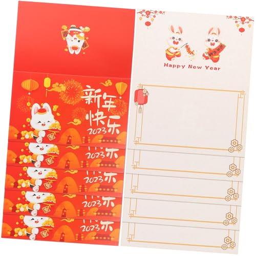 CLISPEED 10 Stück Chinesische Neujahrskarten mit Frühlingsfest Grüßen Praktische Klappkarten aus Hochwertigem Papier Festliches Design für Jahr Des Hasen als Einladung oder CLISPEED 10 Stück Chinesische Neujahrskarten mit Frühlingsfest Grüßen Praktische Klappkarten aus Hochwertigem Papier Festliches Design für Jahr Des Hasen als Einladung oder von CLISPEED
