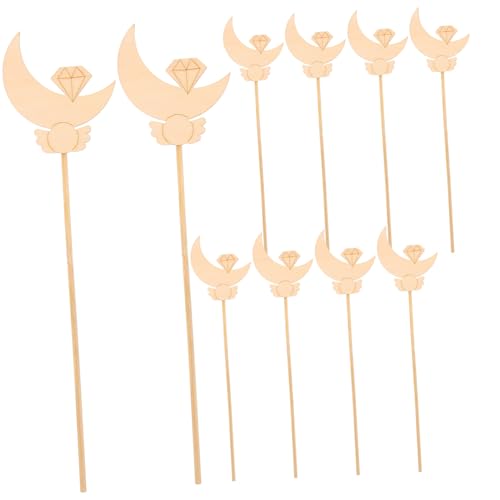 CLISPEED 10 Stück DIY Zauberstäbe für Mädchen Holz Leere Feenstäbe zum Bemalen und Gestalten Bastelspielzeug für Fantasie und Hand Augen Koordination CLISPEED 10 Stück DIY Zauberstäbe für Mädchen Holz Leere Feenstäbe zum Bemalen und Gestalten Bastelspielzeug für Fantasie und Hand Augen Koordination von CLISPEED