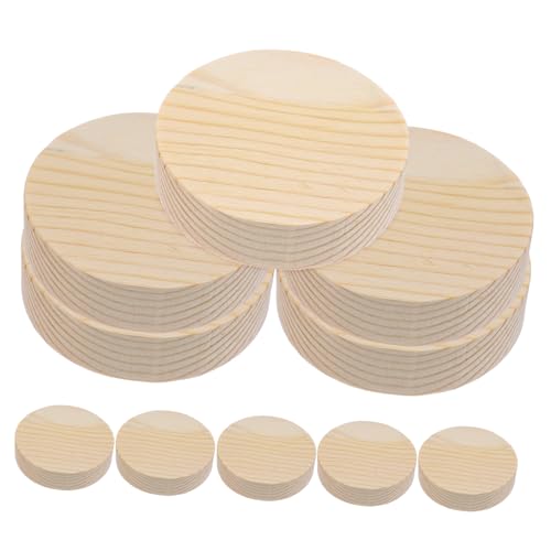 CLISPEED 10 Stück Diy Holzscheiben für Handgemalte Bastelprojekte Runde Holzchips Natürlichem Holz Dicke für Bastelideen von CLISPEED