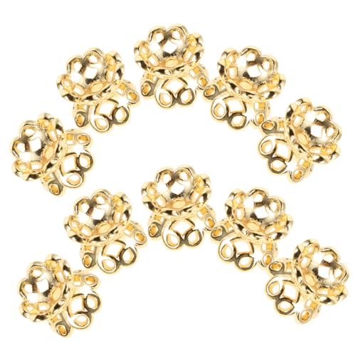 CLISPEED 10 Stück Doppelseitige Perlenkappen für DIY Schmuckherstellung Spacer Beads für Armbänder und Bastelprojekte Hochwertige Kupferkonstruktion CLISPEED 10 Stück Doppelseitige Perlenkappen für DIY Schmuckherstellung Spacer Beads für Armbänder und Bastelprojekte Hochwertige Kupferkonstruktion von CLISPEED