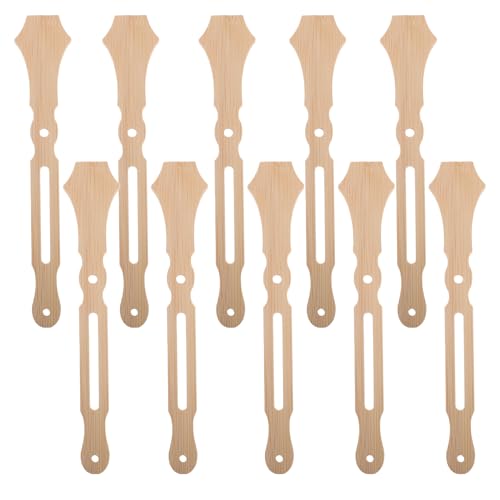 CLISPEED 10 Stück Fächergriffe für Diy Handfächer Hochzeitsrunden Fächerstiele Bastelmaterial für Fächerbasierte Projekte und Elegant für Hochzeiten und Bastelarbeiten von CLISPEED