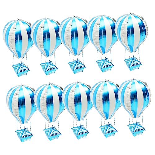 CLISPEED 10 Stück Heißluftballon Dekoration Groß Heiße Luft Willkommen Z Bachelorette Party Dekorationen Geburtstagsfeier Ballon Luftballons Für Geburtstagsfeier Blau Ö Aluminiumfolie Blue von CLISPEED