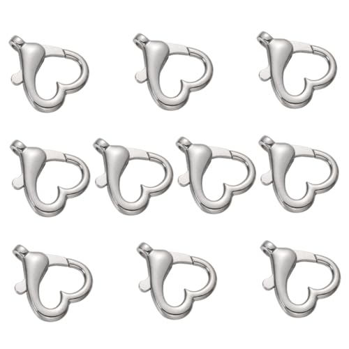 CLISPEED 10 Stück Herz Metallschnallen für Taschen und Koffer Hochwertige Diy Zubehörteile Silber Nr für Schlüsselanhänger Armbänder und Kreative Projekte CLISPEED 10 Stück Herz Metallschnallen für Taschen und Koffer Hochwertige Diy Zubehörteile Silber Nr für Schlüsselanhänger Armbänder und Kreative Projekte von CLISPEED