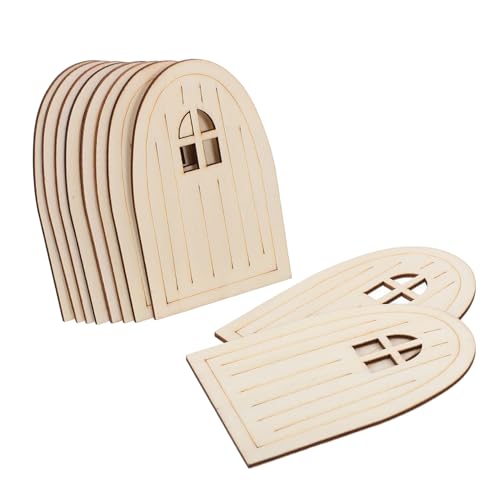 CLISPEED 10 Stück Holzelf -Tür holztür dekoration winzig Mini Feentor Feentür für Baum unbemalt drinnen klein Fairys Türen Holzhandwerk DIY Fairy Garden Kit Feentüren Holzbretter Beige CLISPEED 10 Stück Holzelf -Tür holztür dekoration winzig Mini Feentor Feentür für Baum unbemalt drinnen klein Fairys Türen Holzhandwerk DIY Fairy Garden Kit Feentüren Holzbretter Beige von CLISPEED
