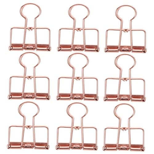 CLISPEED 10 Stück Metall Binder Clips Roségold Büroklammern für Dokumente und Papierorganisation für Bürobedarf und Schreibwaren Mittlere von CLISPEED