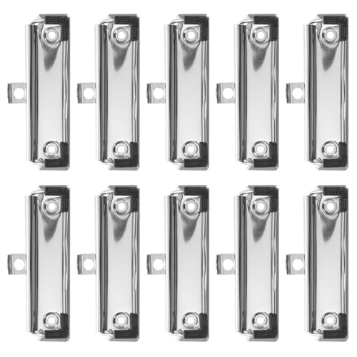 CLISPEED 10 Stück Metall Clipboard Clips für Dokumente für Büro und Schule Wiederverwendbare Klemmen zur Sicheren Aufbewahrung von Notizen und Fotos von CLISPEED