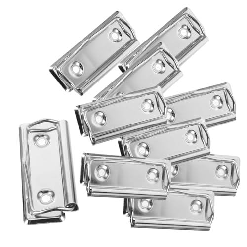 CLISPEED 10 Stück Metall Klemmbrett Clips mit Nieten Starke Klemmen für Menüfixierung und Dokumentenorganisation Vielseitig Einsetzbar im Büro Schule und Zuhause Langlebige Schreibbrett CLISPEED 10 Stück Metall Klemmbrett Clips mit Nieten Starke Klemmen für Menüfixierung und Dokumentenorganisation Vielseitig Einsetzbar im Büro Schule und Zuhause Langlebige Schreibbrett von CLISPEED