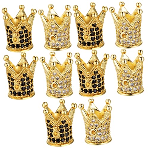 CLISPEED 10 Stück Rhinestone Krone Perlen für Schmuckherstellung DIY Armbänder und Edle Bastelperlen Gold und Schwarz für Kreative und Dekorationen CLISPEED 10 Stück Rhinestone Krone Perlen für Schmuckherstellung DIY Armbänder und Edle Bastelperlen Gold und Schwarz für Kreative und Dekorationen von CLISPEED