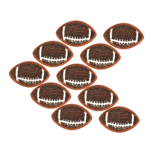 CLISPEED 10 Stück Rugby Aufnäher mit Pailletten und Stickerei zum Aufbügeln für Kleidung Hüte und Jeans Diy Deko für Sportbegeisterte von CLISPEED