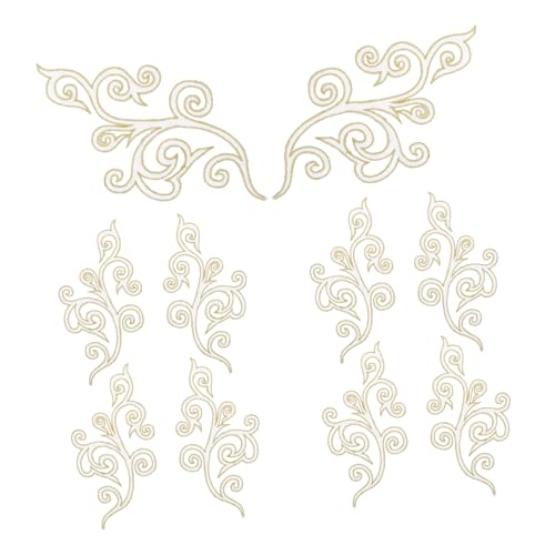 CLISPEED 10 Stück Selbstklebende Stickblume runder Goldfleck Handwerk Material Dekoration Verschönerung Goldstickerei Applique Patches Stickerei-Blumenapplikation Aufbügeln Baumwolle Weiß CLISPEED 10 Stück Selbstklebende Stickblume runder Goldfleck Handwerk Material Dekoration Verschönerung Goldstickerei Applique Patches Stickerei-Blumenapplikation Aufbügeln Baumwolle Weiß von CLISPEED