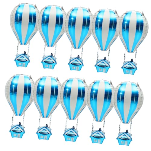 CLISPEED 10 Stück Teiliges Aluminium Folienballons Form von Heißluftballons für Kindergeburtstagsfeiern Stilvolle Dekorationen für Schulpartys und Festlichkeiten CLISPEED 10 Stück Teiliges Aluminium Folienballons Form von Heißluftballons für Kindergeburtstagsfeiern Stilvolle Dekorationen für Schulpartys und Festlichkeiten von CLISPEED