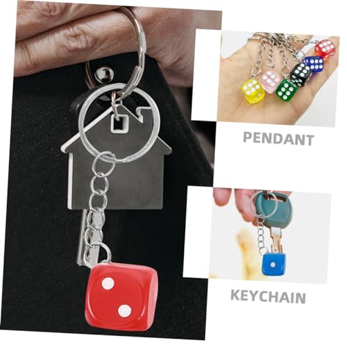 CLISPEED 10 Stück Teiliges Bunter Würfel Schlüsselanhänger aus Robustem Resin Kreativer Mini Spielwürfel Anhänger Langlebiger und Farbenfroher Schlüsselring für Geschenkideen CLISPEED 10 Stück Teiliges Bunter Würfel Schlüsselanhänger aus Robustem Resin Kreativer Mini Spielwürfel Anhänger Langlebiger und Farbenfroher Schlüsselring für Geschenkideen von CLISPEED