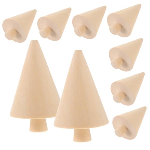 CLISPEED 10 Stück Teiliges DIY Holzset Kleine Weihnachtsbäume aus Naturbelassenem Holz Glatte Oberfläche Robuste Christbaumschmuck Figuren für Bastelprojekte und Individuelle CLISPEED 10 Stück Teiliges DIY Holzset Kleine Weihnachtsbäume aus Naturbelassenem Holz Glatte Oberfläche Robuste Christbaumschmuck Figuren für Bastelprojekte und Individuelle von CLISPEED