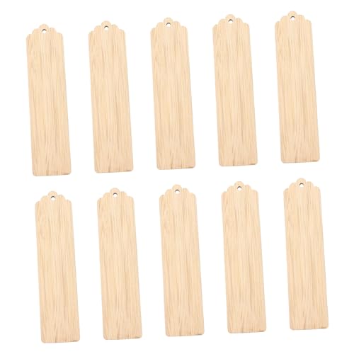 CLISPEED 10 Stück Teiliges DIY Lesezeichen aus Naturbelassenem Holz Gravieren Bemalen und Basteln Holz Tags für Buchliebhaber Partydeko und Kreative Beschriftung CLISPEED 10 Stück Teiliges DIY Lesezeichen aus Naturbelassenem Holz Gravieren Bemalen und Basteln Holz Tags für Buchliebhaber Partydeko und Kreative Beschriftung von CLISPEED