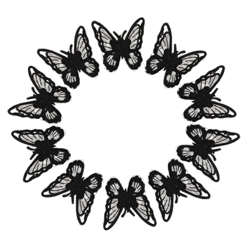 CLISPEED 10 Stück Teiliges Gestickte Schmetterling Bügelflicken aus Hochwertigem Material Einfach Aufzubügeln Lebendige Applikationen zum Reparieren und Verzieren von Kleidung Taschen und von CLISPEED