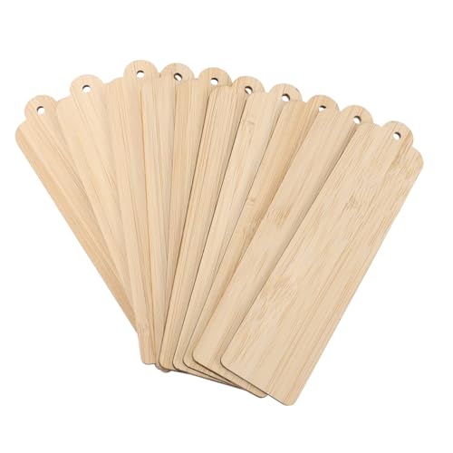 CLISPEED 10 Stück Teiliges Holz Lesezeichen Rohlinge mit Löchern DIY Bastelmaterial für Individuelle Gravur und Dekoration Vielseitig Einsetzbar für Party Geschenk Wand Baumschmuck CLISPEED 10 Stück Teiliges Holz Lesezeichen Rohlinge mit Löchern DIY Bastelmaterial für Individuelle Gravur und Dekoration Vielseitig Einsetzbar für Party Geschenk Wand Baumschmuck von CLISPEED