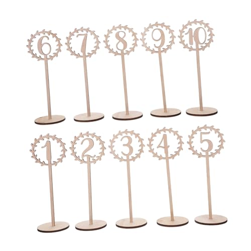 CLISPEED 10 Stück Teiliges Holz Tischnummern mit Halter Hohl Gestaltete Platzkarten für Hochzeit Party Geburtstagsfeier Stabile Tischdekoration für Gästeplätze CLISPEED 10 Stück Teiliges Holz Tischnummern mit Halter Hohl Gestaltete Platzkarten für Hochzeit Party Geburtstagsfeier Stabile Tischdekoration für Gästeplätze von CLISPEED
