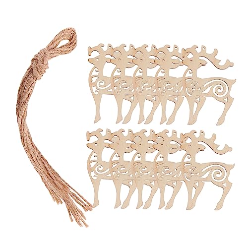CLISPEED 10 Stück Teiliges Holzscheiben Rentierform Dekorative Anhänger mit Glatter Oberfläche Für Weihnachtsbaum DIY Basteln Kreative Kunstprojekte und Hausdekoration CLISPEED 10 Stück Teiliges Holzscheiben Rentierform Dekorative Anhänger mit Glatter Oberfläche Für Weihnachtsbaum DIY Basteln Kreative Kunstprojekte und Hausdekoration von CLISPEED