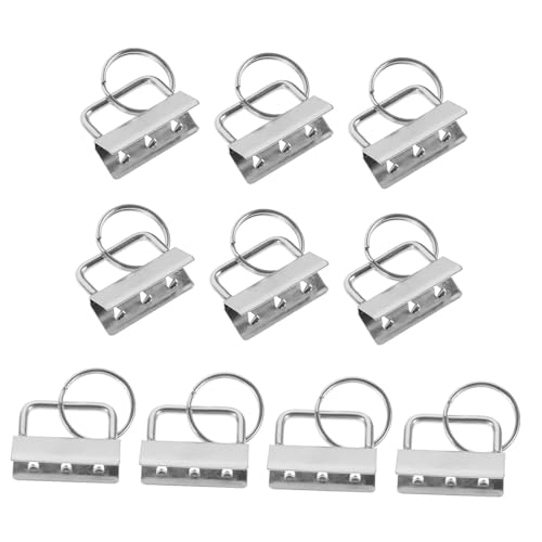 CLISPEED 10 Stück Teiliges Key Fob Hardware Metall Schlüsselanhänger Zubehör Silber Korrosionsbeständig für Gürtel Koffer DIY Basteln CLISPEED 10 Stück Teiliges Key Fob Hardware Metall Schlüsselanhänger Zubehör Silber Korrosionsbeständig für Gürtel Koffer DIY Basteln von CLISPEED
