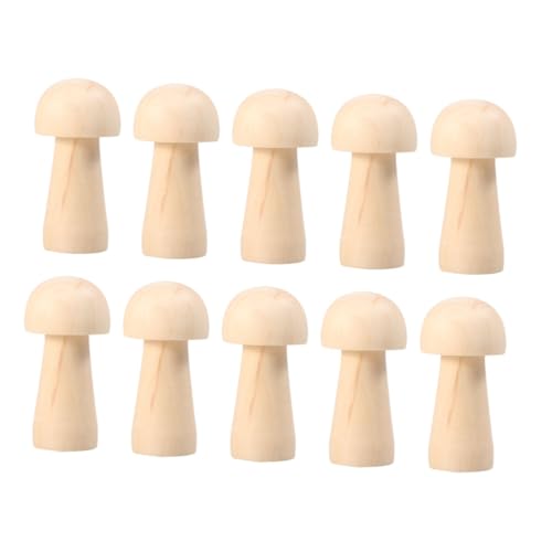 CLISPEED 10 Stück Teiliges Kleine Holzpilz dekorationen zum Bemalen Natürliche Unvollendete Holzdolls mit Glatter Oberfläche DIY Holzfiguren für Handwerk Handliche Kunsthandwerk Zubehör CLISPEED 10 Stück Teiliges Kleine Holzpilz dekorationen zum Bemalen Natürliche Unvollendete Holzdolls mit Glatter Oberfläche DIY Holzfiguren für Handwerk Handliche Kunsthandwerk Zubehör von CLISPEED