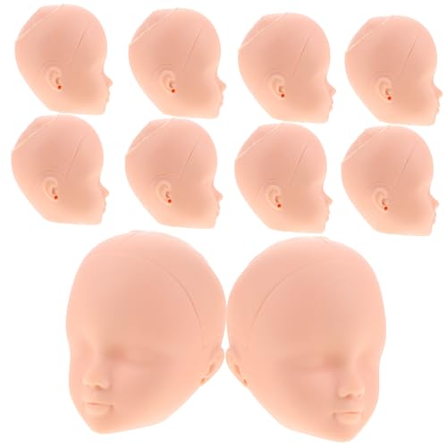 CLISPEED 10 Stück Teiliges Kleine Puppenköpfe aus Geruchlosem Material Leicht und Sicher zum Basteln Schminken und Bekleiden Doll Accessoires Detailreich und Naturgetreu Gestaltet von CLISPEED
