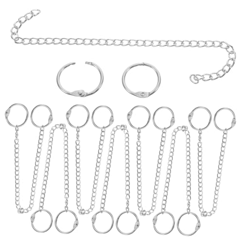 CLISPEED 10 Stück Teiliges Metallkette zum Aufhängen mit Sicherheitshaken Lange Metall Aufhängungskette Geeignet für Fensterbilder Suncatcher Vogelhäuschen Blumentöpfe Windspiele von CLISPEED