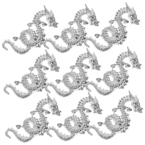 CLISPEED 10 Stück Teiliges Nagelkunst aus Silberfarbenen Legierungs Charms Kleine Dragon Designs Langlebige Nageldekorationen für Damen für DIY Maniküre und Professionelle Nagelstudios CLISPEED 10 Stück Teiliges Nagelkunst aus Silberfarbenen Legierungs Charms Kleine Dragon Designs Langlebige Nageldekorationen für Damen für DIY Maniküre und Professionelle Nagelstudios von CLISPEED