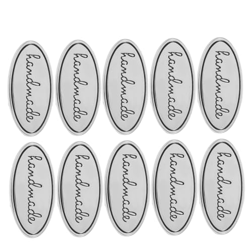 CLISPEED 10 Stück Teiliges Ovale Handgefertigte Metalletiketten aus Zinklegierung mit Unterlegscheiben für DIY Kleidung Taschen Jeans und Schuhdekoration Langlebige Namensetiketten zum CLISPEED 10 Stück Teiliges Ovale Handgefertigte Metalletiketten aus Zinklegierung mit Unterlegscheiben für DIY Kleidung Taschen Jeans und Schuhdekoration Langlebige Namensetiketten zum von CLISPEED