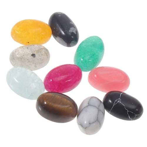 CLISPEED 10 Stück Teiliges Ovale Natürliche Cabochons Flache Rückseite Dekorative Schmucksteine für DIY Schmuckherstellung und Bastelprojekte CLISPEED 10 Stück Teiliges Ovale Natürliche Cabochons Flache Rückseite Dekorative Schmucksteine für DIY Schmuckherstellung und Bastelprojekte von CLISPEED