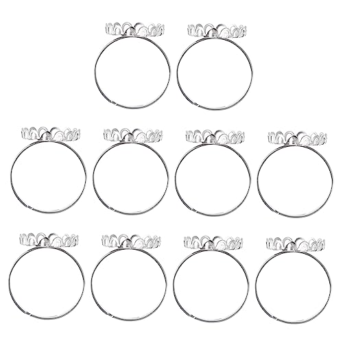 CLISPEED 10 Stück Teiliges Ringrohlinge für DIY Schmuckherstellung Langlebige Metallring Basis Stabile Ringträger mit Innendurchmesser zum Basteln und Kreativen Gestalten CLISPEED 10 Stück Teiliges Ringrohlinge für DIY Schmuckherstellung Langlebige Metallring Basis Stabile Ringträger mit Innendurchmesser zum Basteln und Kreativen Gestalten von CLISPEED