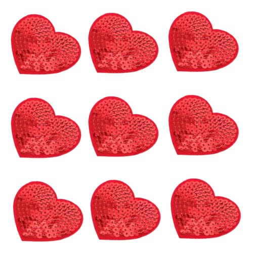 CLISPEED 10 Stück Teiliges Rote Selbstklebende Herz Pailletten Flicken mit Robuster Stickerei Glänzende Herzform Vielseitig für Kleidung Hüte Taschen Einfache DIY Verzierung und CLISPEED 10 Stück Teiliges Rote Selbstklebende Herz Pailletten Flicken mit Robuster Stickerei Glänzende Herzform Vielseitig für Kleidung Hüte Taschen Einfache DIY Verzierung und von CLISPEED