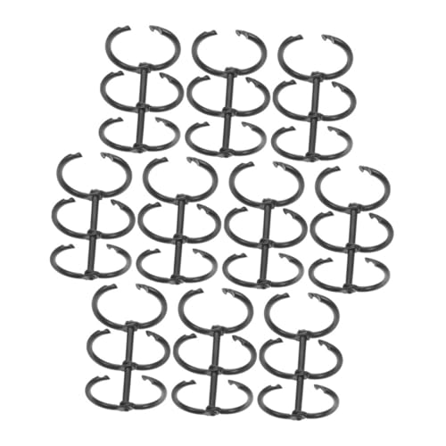 CLISPEED 10 Stück Teiliges Schwarze Metall ringbücher Drei binder Ringe für Scrapbooking Büro Schulbedarf Robuste Verschlussklammern für Lose Praktisches Zubehör für Ordner und Dokumente von CLISPEED