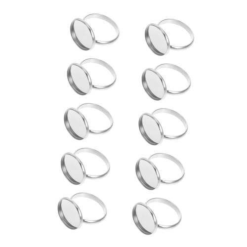 CLISPEED 10 Stück Teiliges Verstellbare Edelstahl Ringrohlinge DIY Ringbasis Schmuckherstellung Langlebig Korrosionsbeständig für Individuelle Fingerringe CLISPEED 10 Stück Teiliges Verstellbare Edelstahl Ringrohlinge DIY Ringbasis Schmuckherstellung Langlebig Korrosionsbeständig für Individuelle Fingerringe von CLISPEED