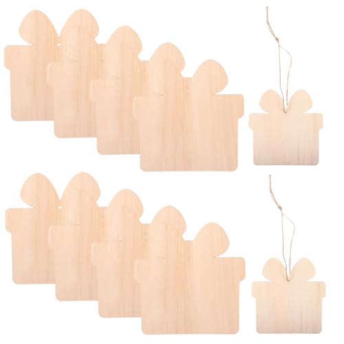 CLISPEED 10 Stück Teiliges Weihnachts Holzanhänger Unbehandelte Leichte Holzscheiben für DIY Bastelprojekte Natürliche Weihnachtsbaumdeko Vielseitig für Fenster Wand Laden und Geschenke von CLISPEED