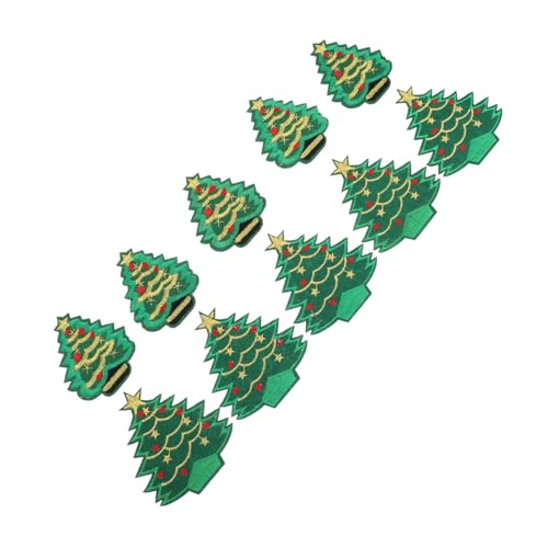 CLISPEED 10 Stück Teiliges Weihnachtsbaum Patches Bestickte Bügelbilder für Kleidung DIY Applikationen Farbige Aufnäher zum Reparieren und Dekorieren von Textilien für Jacken und CLISPEED 10 Stück Teiliges Weihnachtsbaum Patches Bestickte Bügelbilder für Kleidung DIY Applikationen Farbige Aufnäher zum Reparieren und Dekorieren von Textilien für Jacken und von CLISPEED