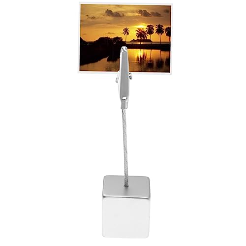 CLISPEED 10 Stück Würfelförmige Resinzettelhalter mit Krokodilklemmen DIY Foto und Memo Clip Halter für Hochzeit Büro und Zuhause Silber von CLISPEED