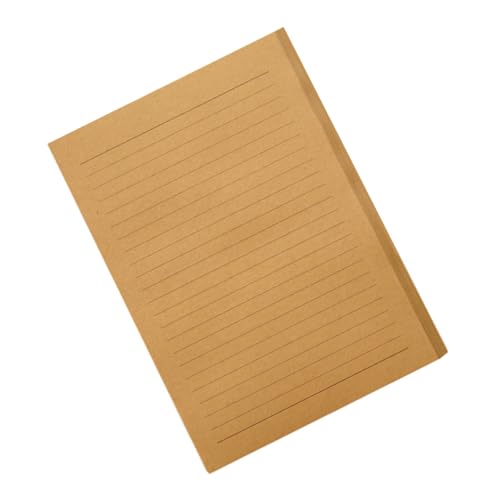 CLISPEED 100 Blatt Retro Briefpapier Kraftpapier Liniert Schreibpapier für Briefe Nachrichten Bürozubehör Vintage Stil und Langlebig von CLISPEED