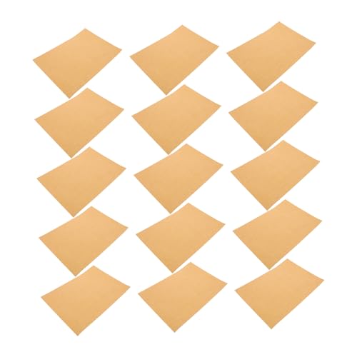 CLISPEED 100 Blatt selbstklebendes Etikettenpapier Versandetikettenpapier klebrig Verpackung Selbstklebende Siegelaufkleber aus Kraftpapier Etikettenpapier für Drucker Hellbraun von CLISPEED