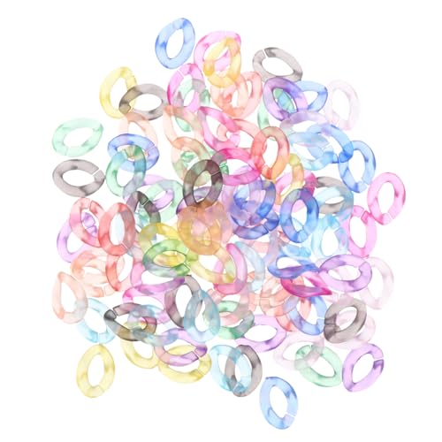 CLISPEED 100 Stück Acryl Kettenverbinder Farbig Flache Verbindungsringe für DIY Schmuck Handtaschen Ketten Robuste Schnellverschluss Ringe für Basteln und Accessoires CLISPEED 100 Stück Acryl Kettenverbinder Farbig Flache Verbindungsringe für DIY Schmuck Handtaschen Ketten Robuste Schnellverschluss Ringe für Basteln und Accessoires von CLISPEED
