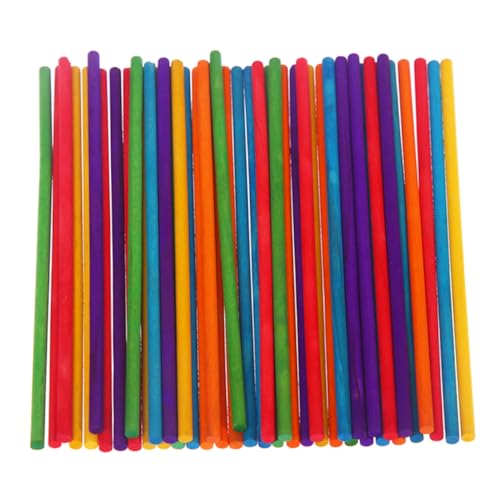 CLISPEED 100 Stück Bunte Holzstäbchen Farbenfrohe DIY Rundholzstäbe für Bastelprojekte Modellbau Skulpturen Collagen und Lernspiele CLISPEED 100 Stück Bunte Holzstäbchen Farbenfrohe DIY Rundholzstäbe für Bastelprojekte Modellbau Skulpturen Collagen und Lernspiele von CLISPEED