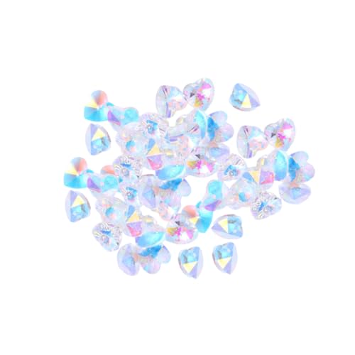 CLISPEED 100 Stück DIY Herz Glasperlen Anhänger Bunte Schmucksteine für Ohrringe Halsketten Basteln Zubehör Kreative Modeschmuck Accessoires CLISPEED 100 Stück DIY Herz Glasperlen Anhänger Bunte Schmucksteine für Ohrringe Halsketten Basteln Zubehör Kreative Modeschmuck Accessoires von CLISPEED