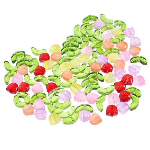 CLISPEED 100 Stück Dekorative Glasperlen für DIY Schmuck Bunte Handwerksperlen für Armbänder und Kreative Bastelprojekte Grüne und Bunte Blütenperlen CLISPEED 100 Stück Dekorative Glasperlen für DIY Schmuck Bunte Handwerksperlen für Armbänder und Kreative Bastelprojekte Grüne und Bunte Blütenperlen von CLISPEED