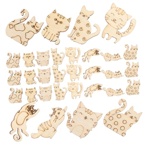 CLISPEED 100 Stück Holzkatzen Bastelholzscheiben Unbemalt Stabile DIY Holzstücke für Kreative Kinderprojekte Vielseitige Katzenformen für Basteln Dekoration und Geschenkideen CLISPEED 100 Stück Holzkatzen Bastelholzscheiben Unbemalt Stabile DIY Holzstücke für Kreative Kinderprojekte Vielseitige Katzenformen für Basteln Dekoration und Geschenkideen von CLISPEED